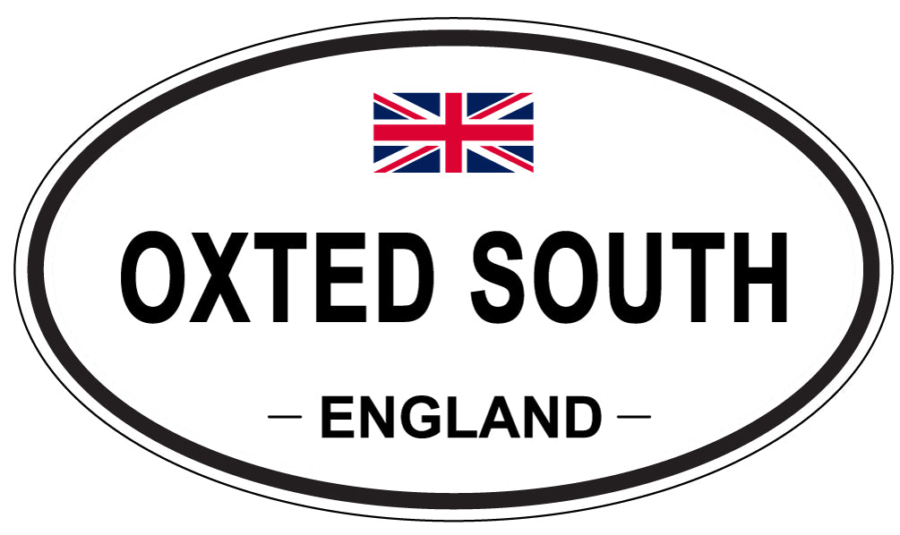 OXTED SOUTH, ENGLAND - Oval Sticker