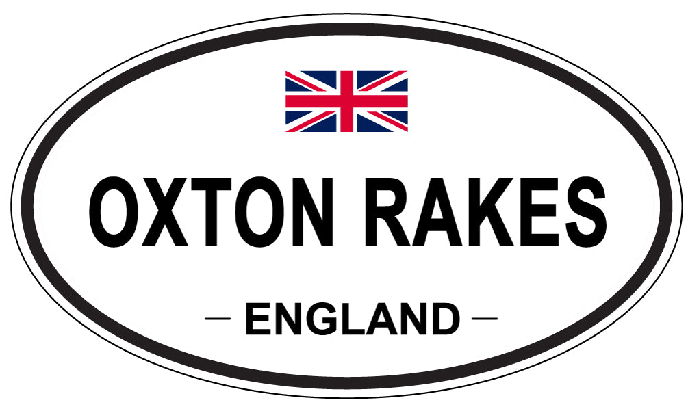 OXTON RAKES, ENGLAND - Oval Sticker