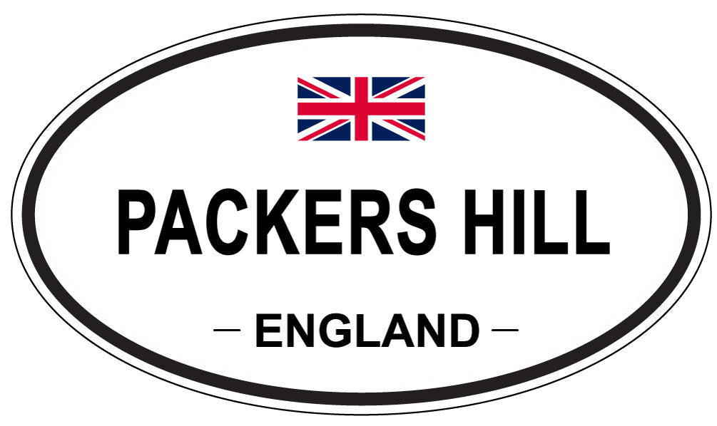 PACKERS HILL, ENGLAND - Oval Sticker