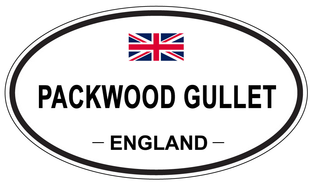 PACKWOOD GULLET, ENGLAND - Oval Sticker