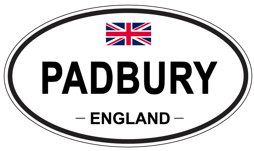 PADBURY, ENGLAND - Oval Sticker