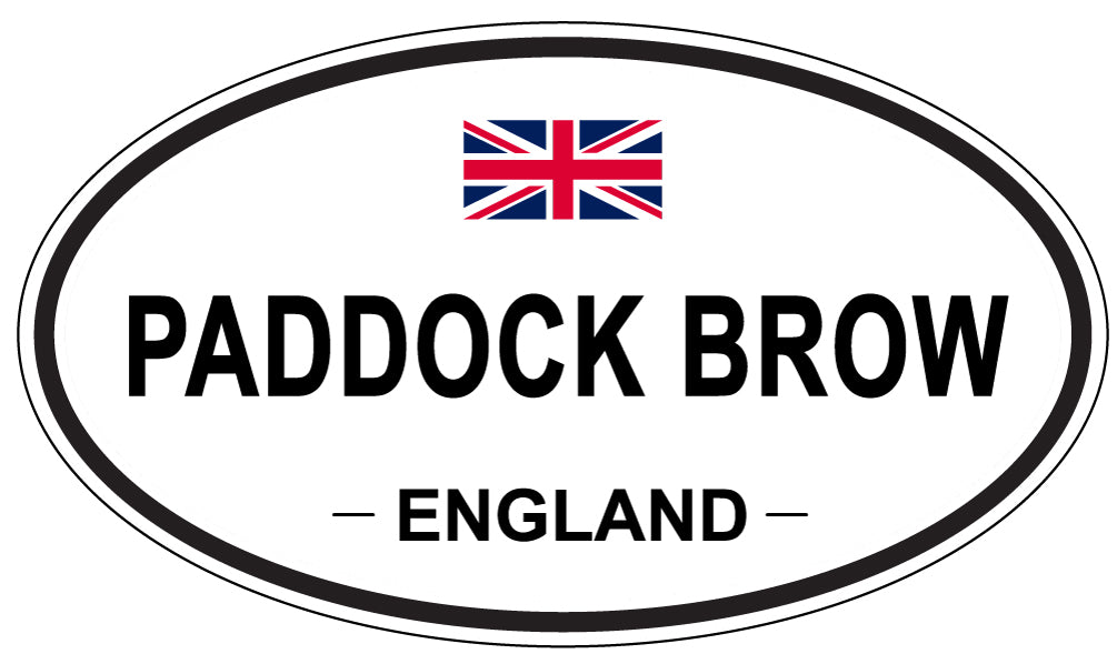PADDOCK BROW, ENGLAND - Oval Sticker