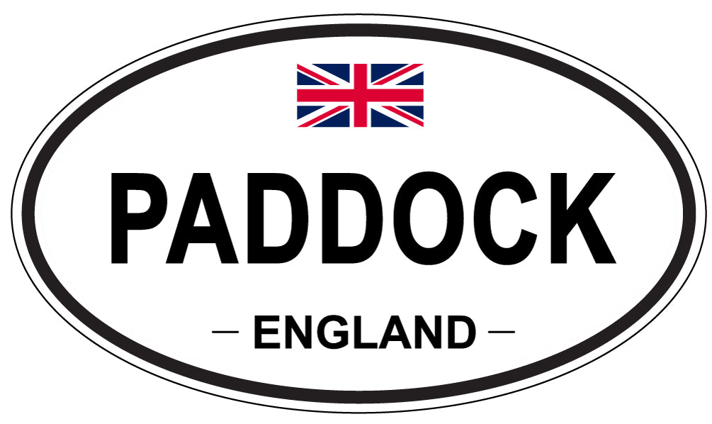 PADDOCK, England - Oval Magnet