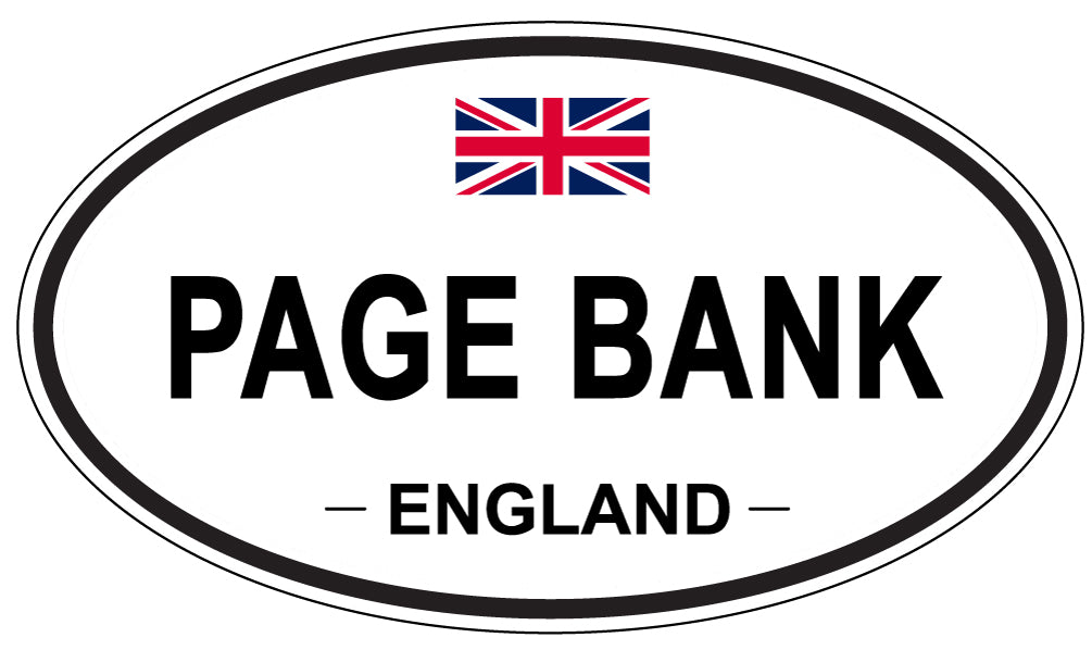 PAGE BANK, England - Oval Magnet