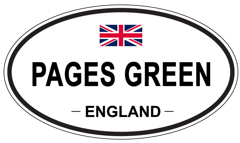 PAGES GREEN, England - Oval Magnet