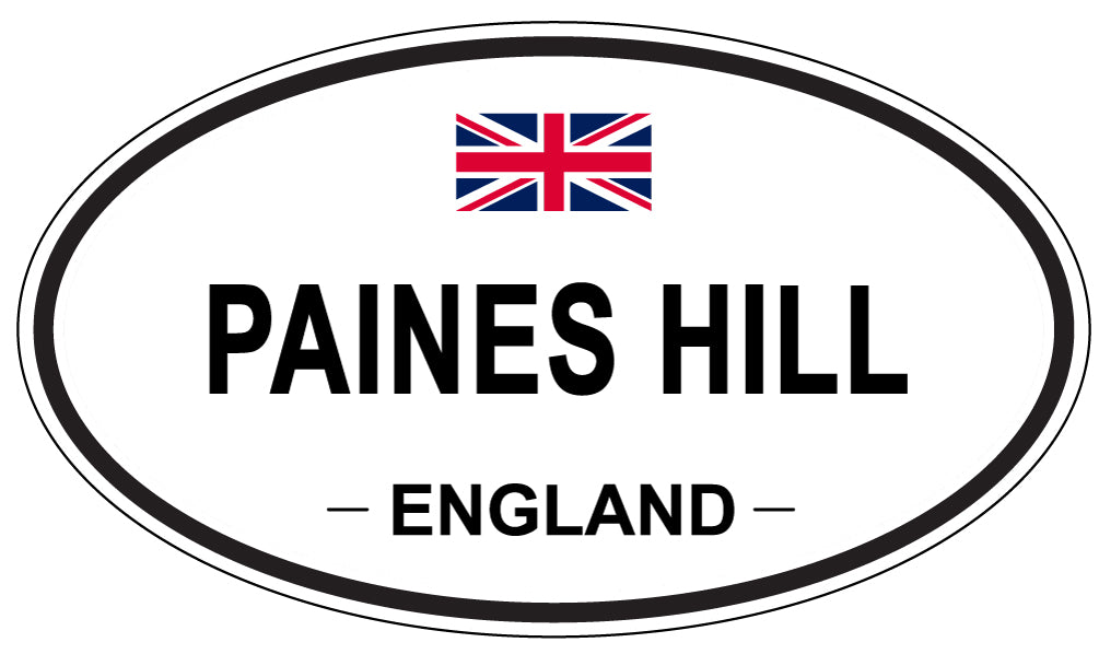 PAINES HILL, ENGLAND - Oval Sticker