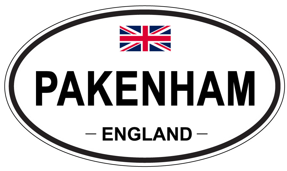 PAKENHAM, ENGLAND - Oval Sticker