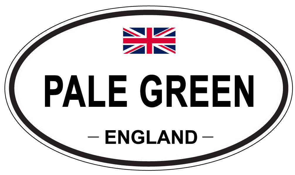 PALE GREEN, ENGLAND - Oval Sticker