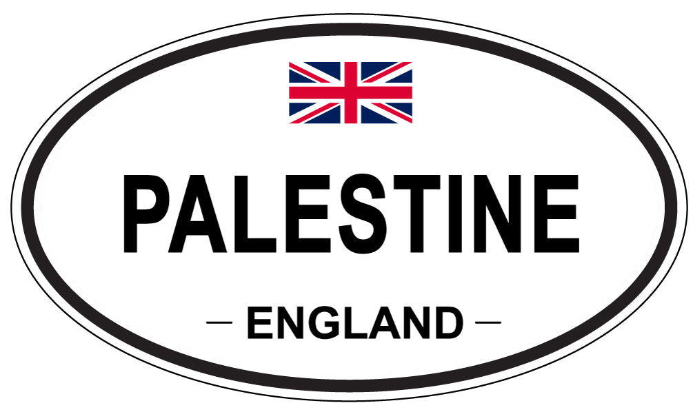 PALESTINE, ENGLAND - Oval Sticker