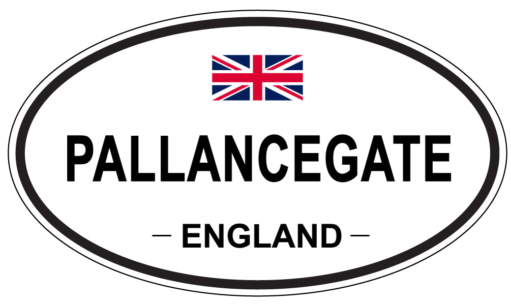 PALLANCEGATE, ENGLAND - Oval Sticker