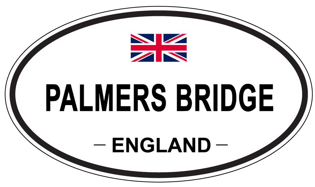 PALMERS BRIDGE, ENGLAND - Oval Sticker