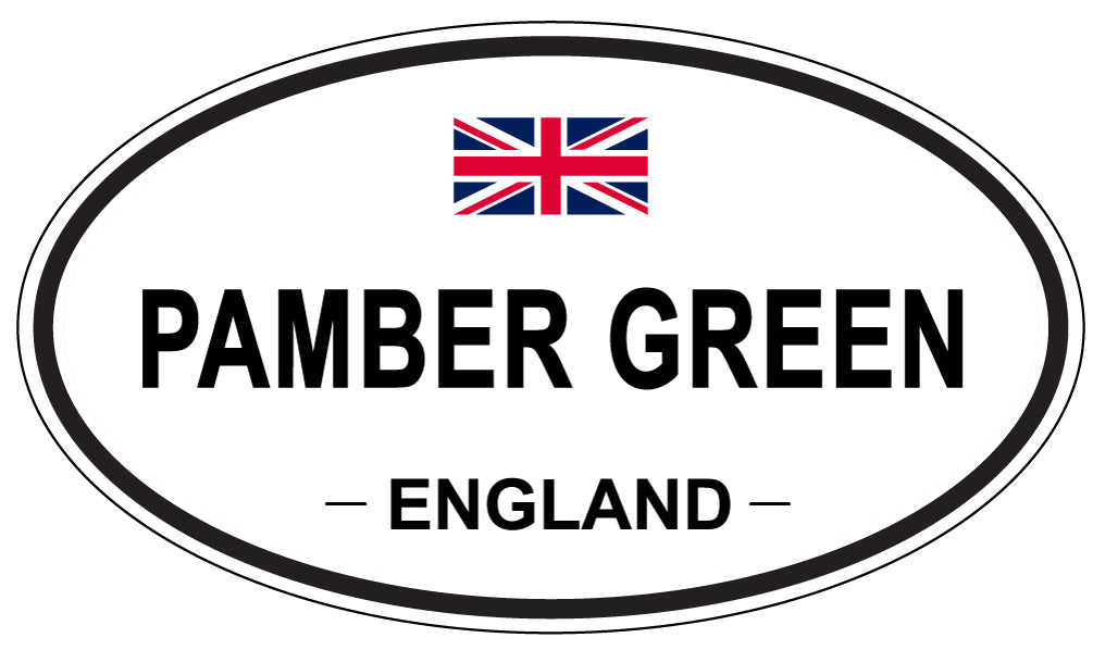 PAMBER GREEN, ENGLAND - Oval Sticker