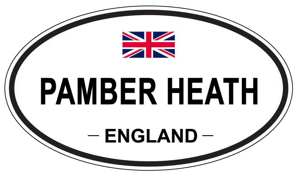 PAMBER HEATH, ENGLAND - Oval Sticker
