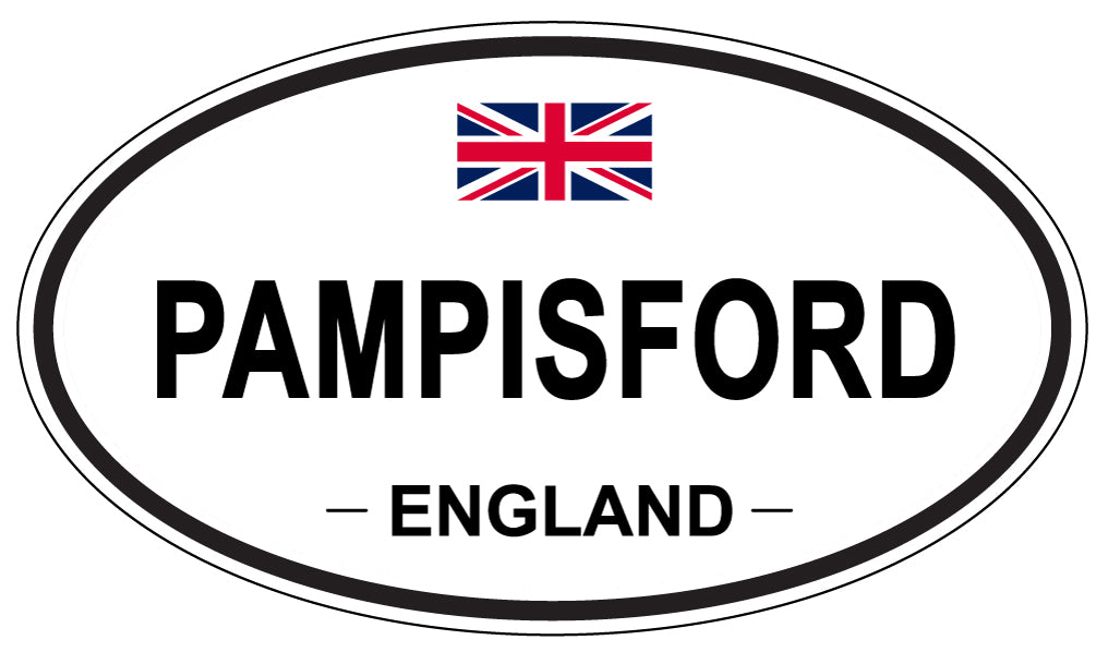 PAMPISFORD, ENGLAND - Oval Sticker