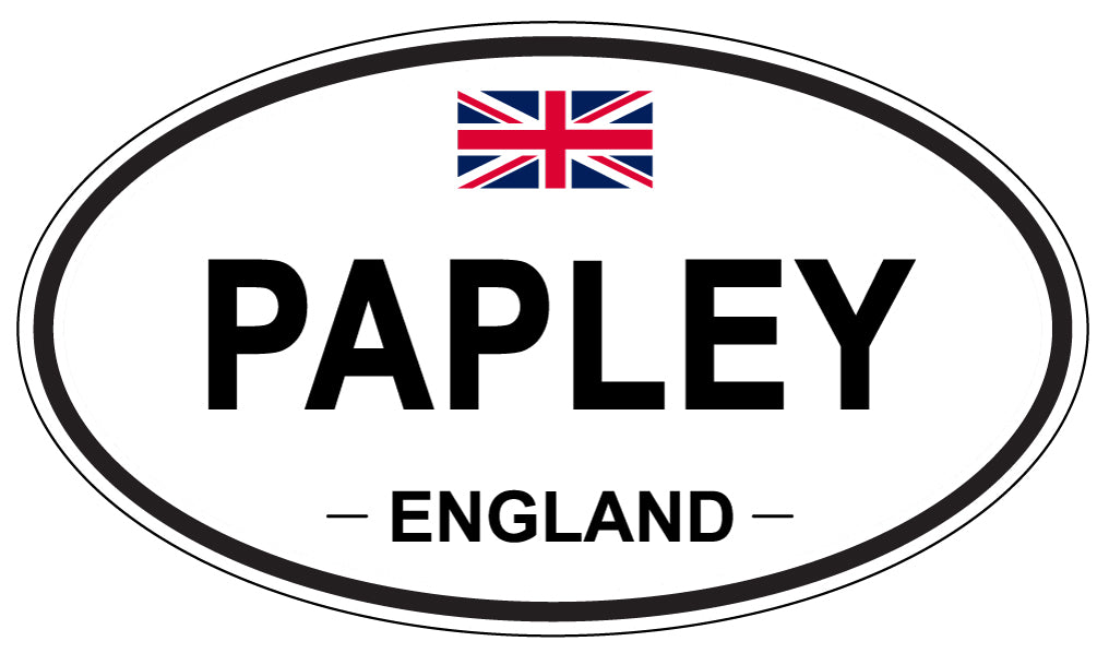 PAPLEY, ENGLAND - Oval Sticker