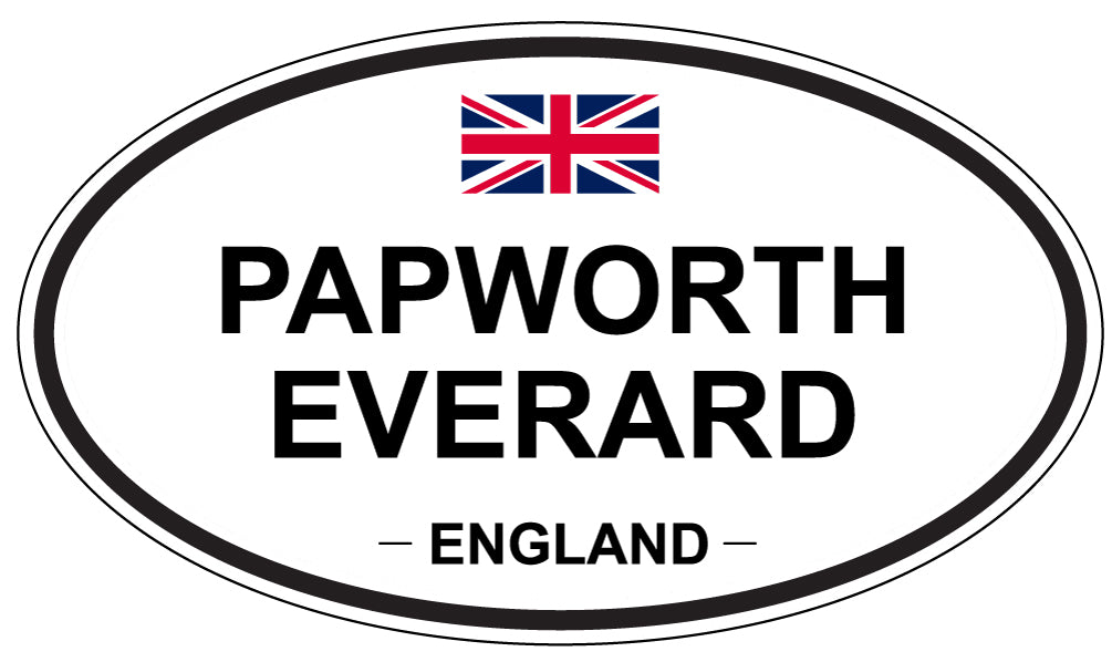 PAPWORTH EVERARD, ENGLAND - Oval Sticker