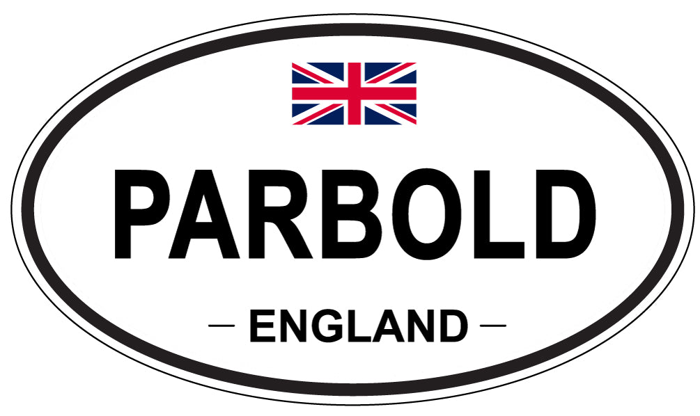 PARBOLD, ENGLAND - Oval Sticker