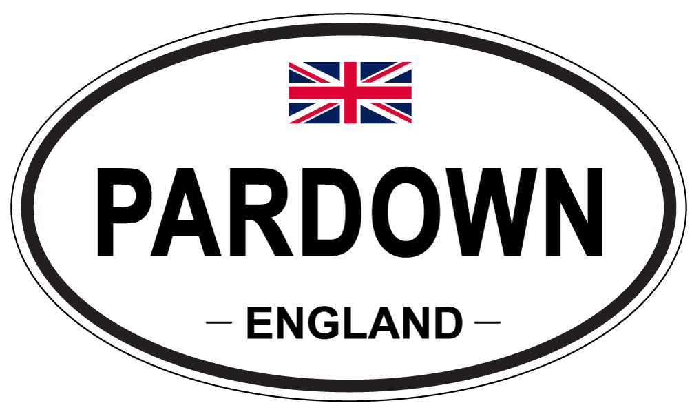 PARDOWN, ENGLAND - Oval Sticker
