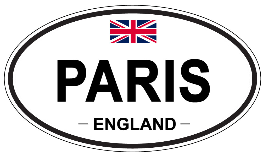 PARIS, ENGLAND - Oval Sticker