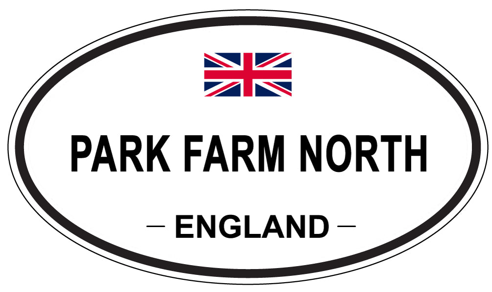 PARK FARM NORTH, ENGLAND - Oval Sticker