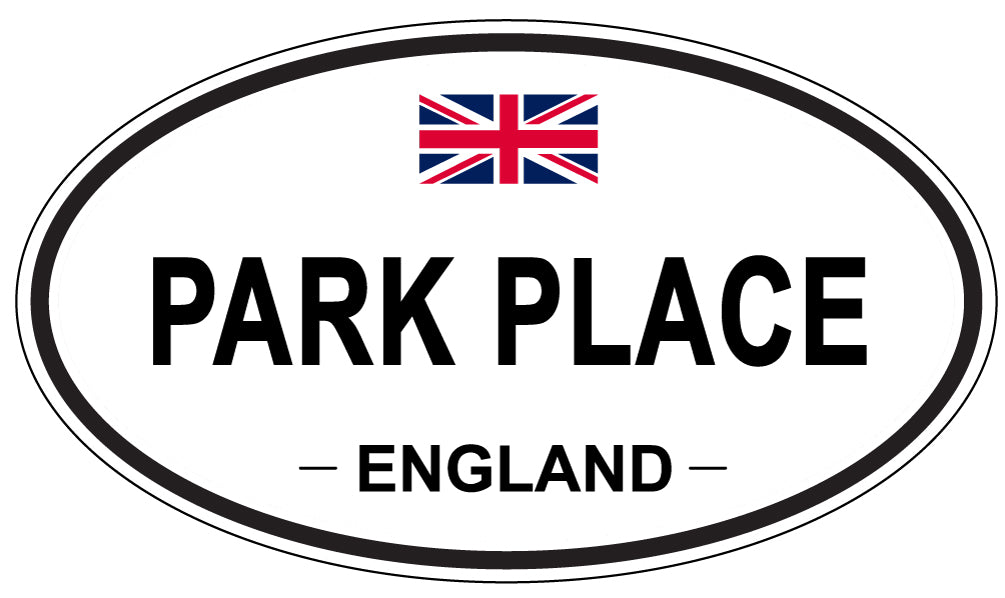PARK PLACE, ENGLAND - Oval Sticker