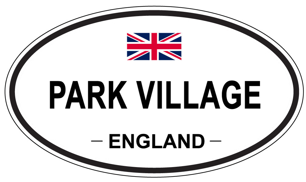 PARK VILLAGE, ENGLAND - Oval Sticker