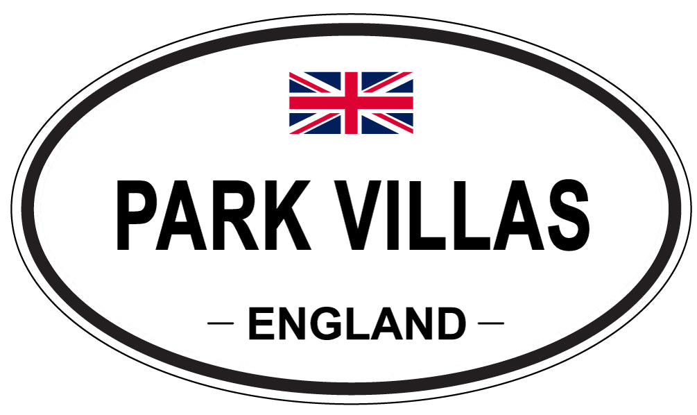 PARK VILLAS, ENGLAND - Oval Sticker