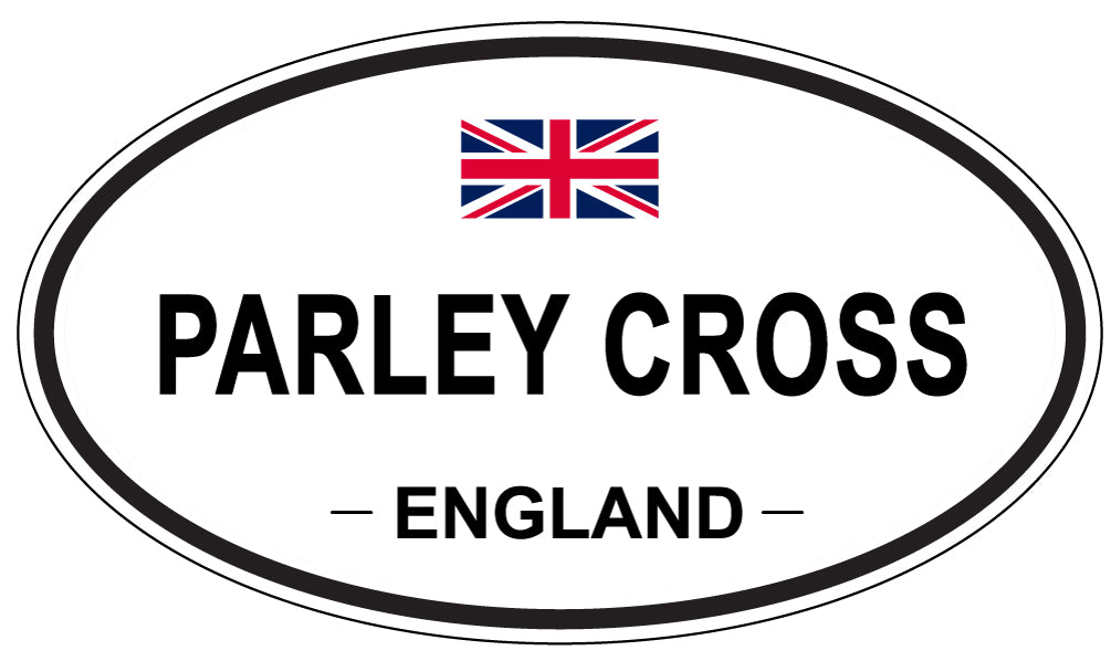 PARLEY CROSS, England - Oval Magnet