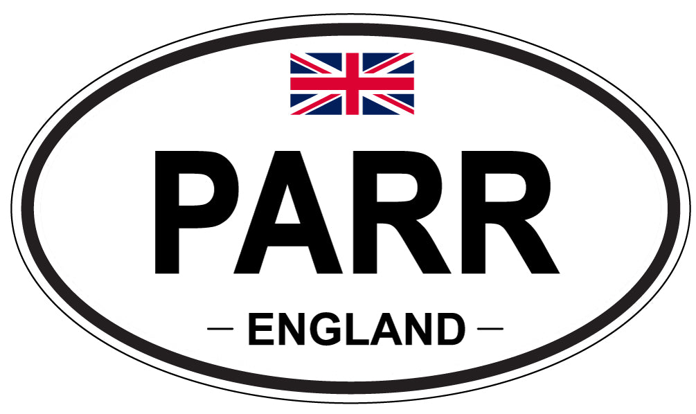 PARR, ENGLAND - Oval Sticker