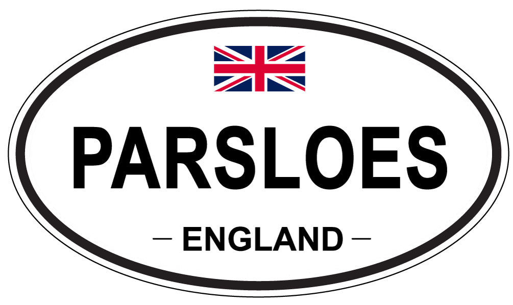 PARSLOES, ENGLAND - Oval Sticker