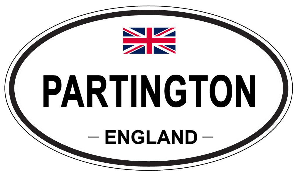 PARTINGTON, ENGLAND - Oval Sticker