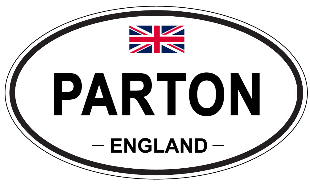 PARTON, ENGLAND - Oval Sticker