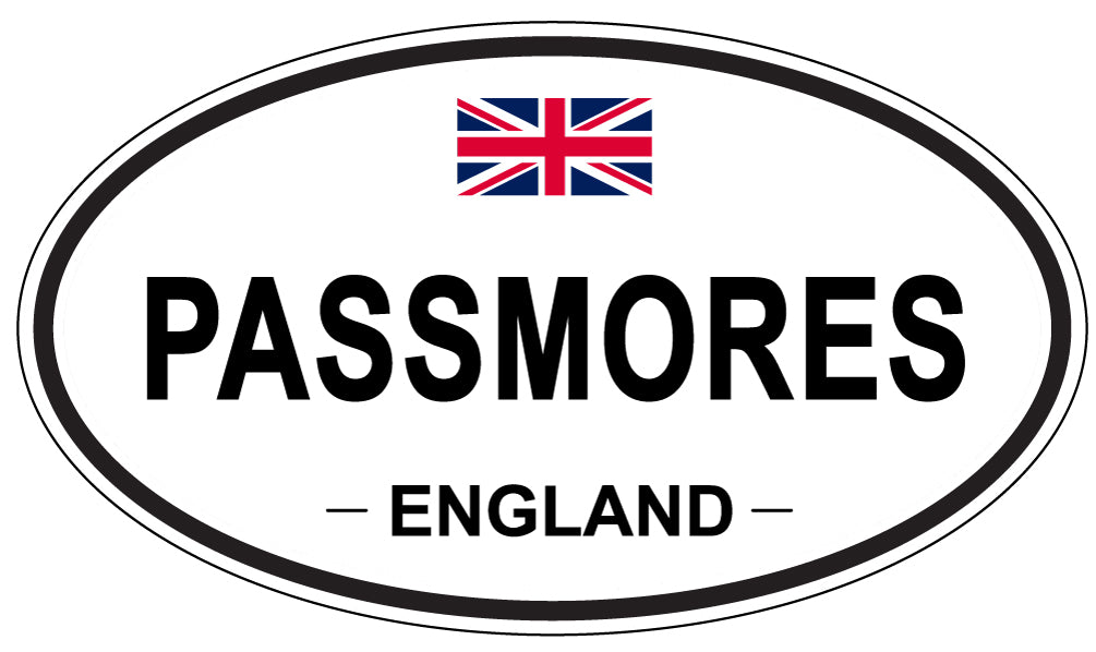 PASSMORES, ENGLAND - Oval Sticker