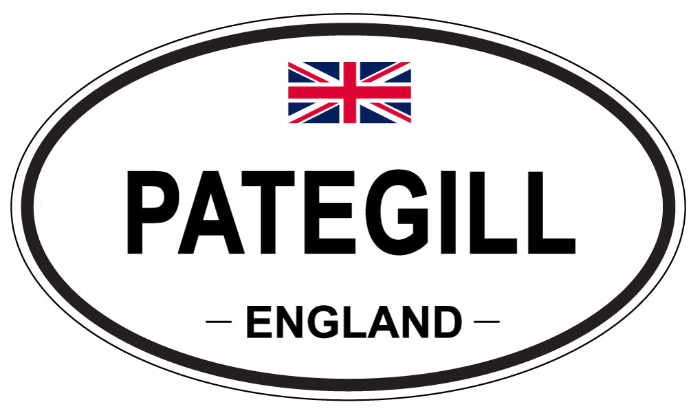 PATEGILL, ENGLAND - Oval Sticker