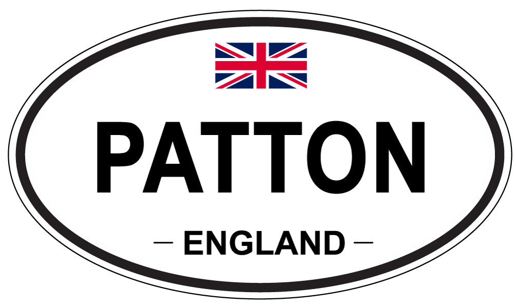 PATTON, England - Oval Magnet