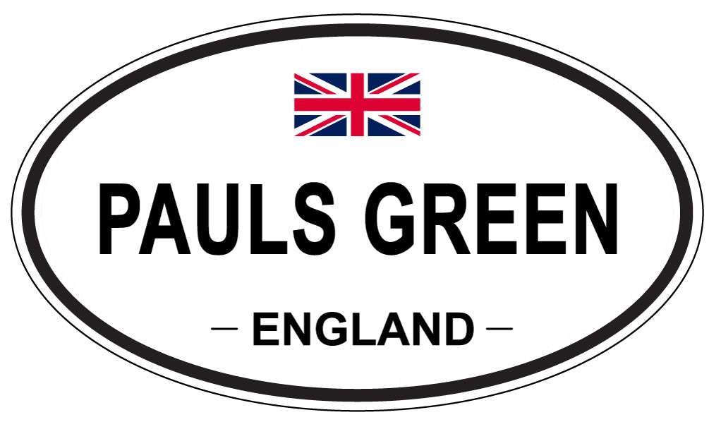 PAULS GREEN, ENGLAND - Oval Sticker