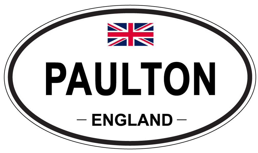 PAULTON, ENGLAND - Oval Sticker