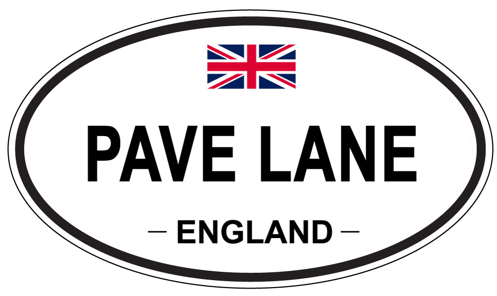 PAVE LANE, ENGLAND - Oval Sticker