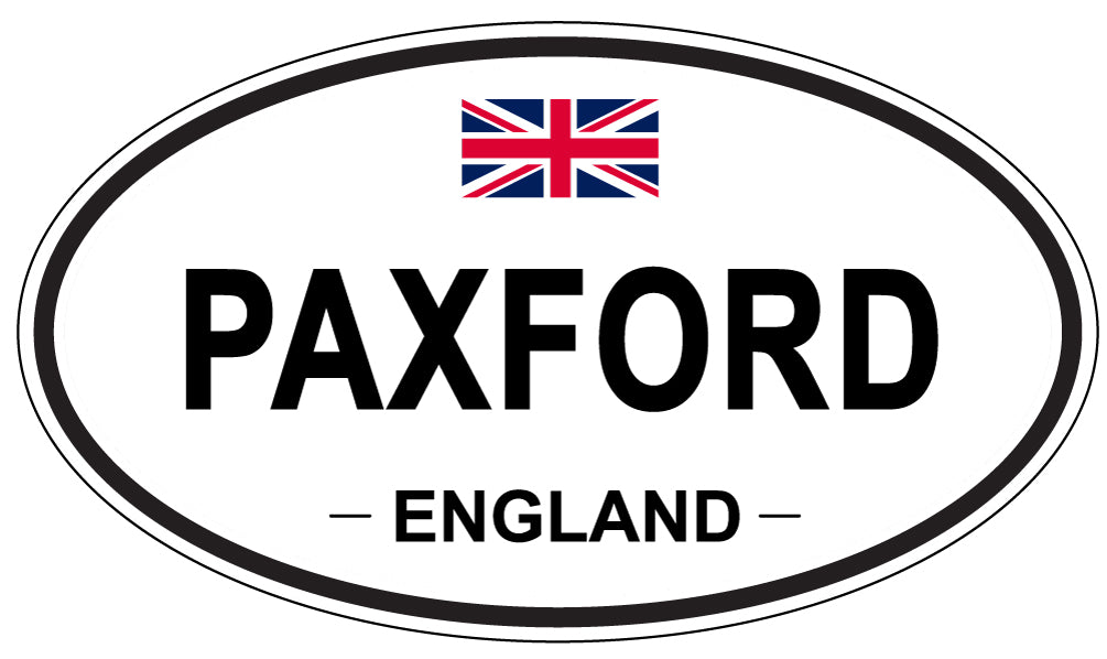 PAXFORD, ENGLAND - Oval Sticker