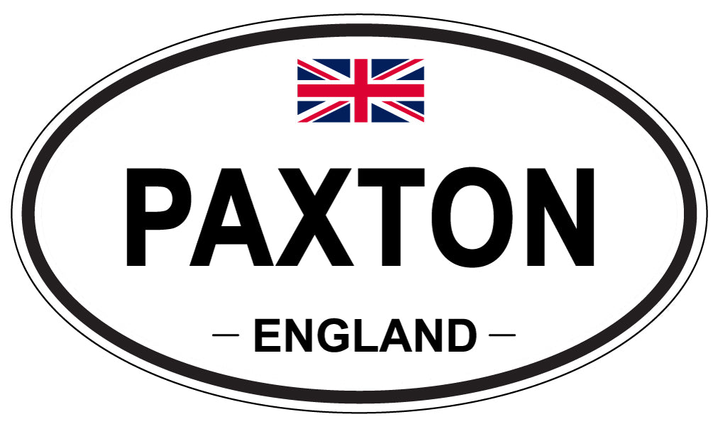 PAXTON, ENGLAND - Oval Sticker