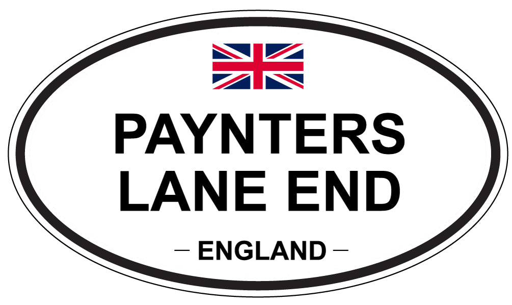 PAYNTERS LANE END, ENGLAND - Oval Sticker