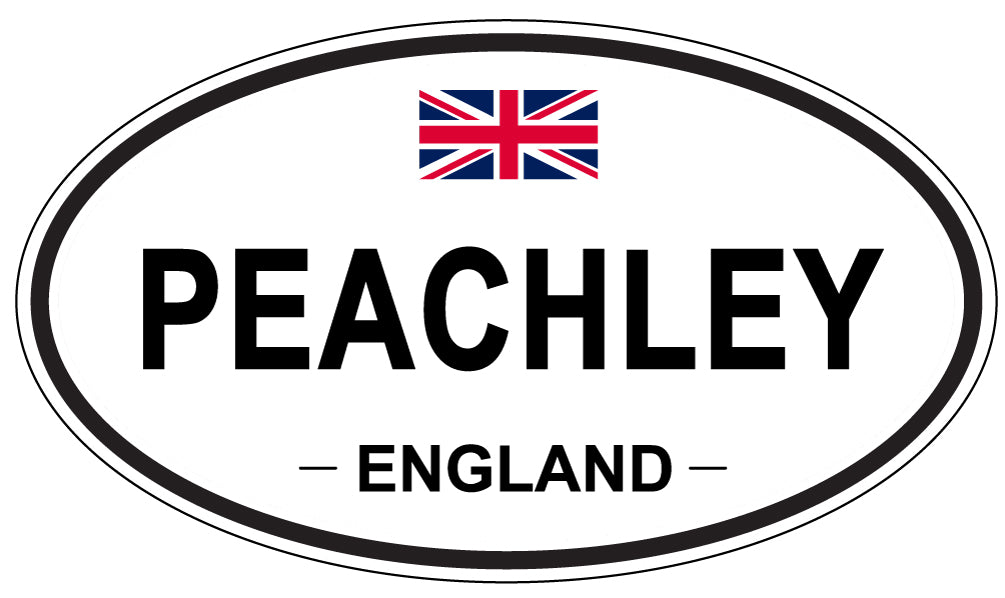 PEACHLEY, ENGLAND - Oval Sticker