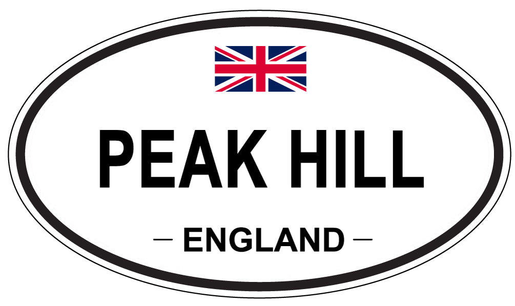 PEAK HILL, ENGLAND - Oval Sticker