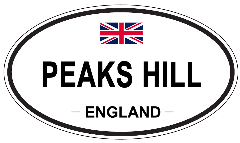 PEAKS HILL, ENGLAND - Oval Sticker