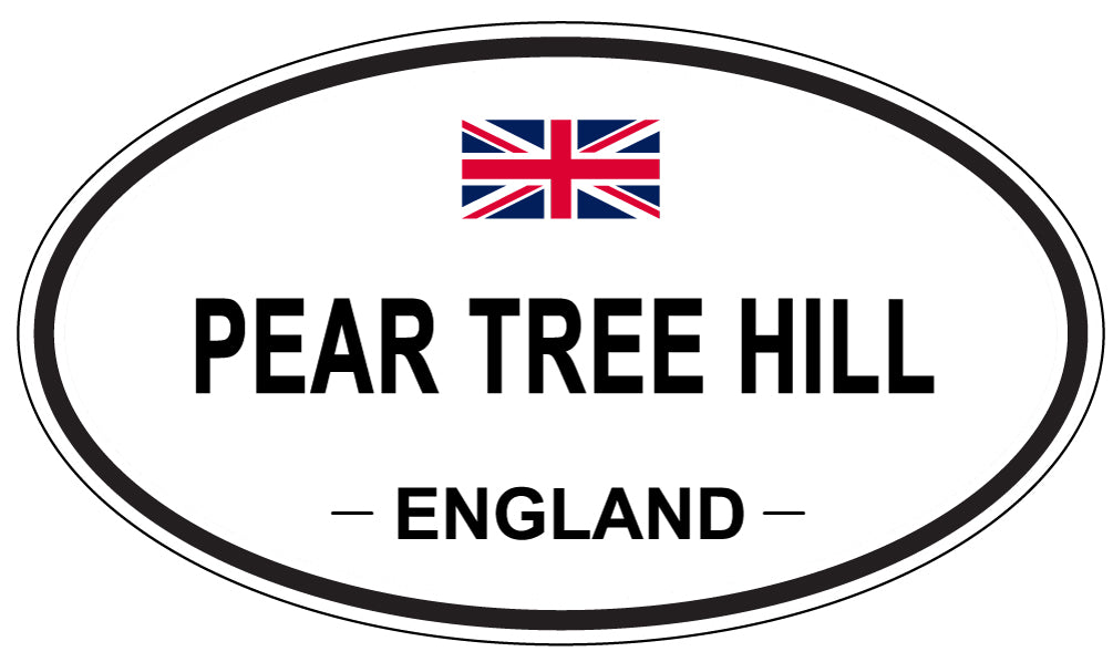 PEAR TREE HILL, ENGLAND - Oval Sticker