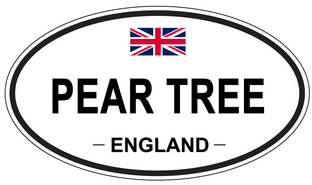 PEAR TREE, ENGLAND - Oval Sticker