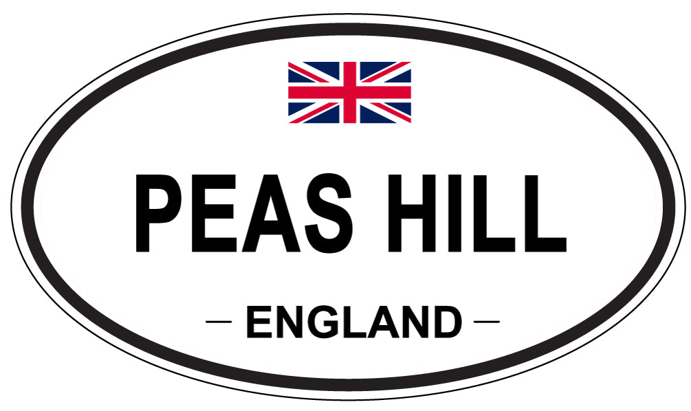 PEAS HILL, ENGLAND - Oval Sticker