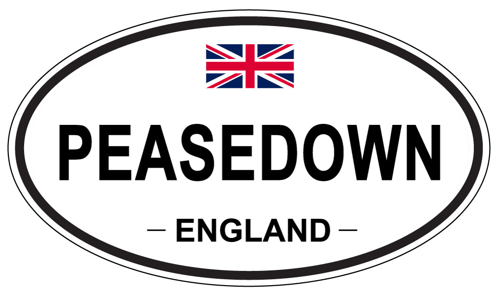 PEASEDOWN, ENGLAND - Oval Sticker