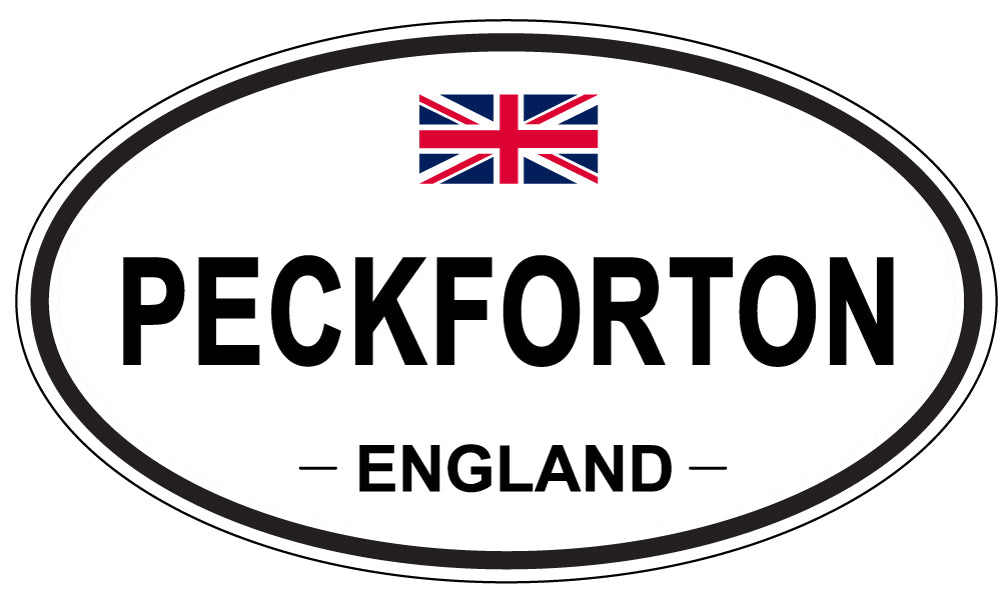 PECKFORTON, ENGLAND - Oval Sticker