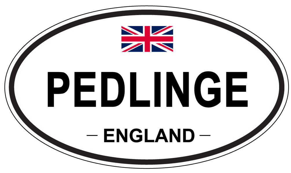 PEDLINGE, ENGLAND - Oval Sticker